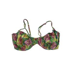 Bareminimale Cabbage Patch Underwire Bikini Top in Vintage Floral Print